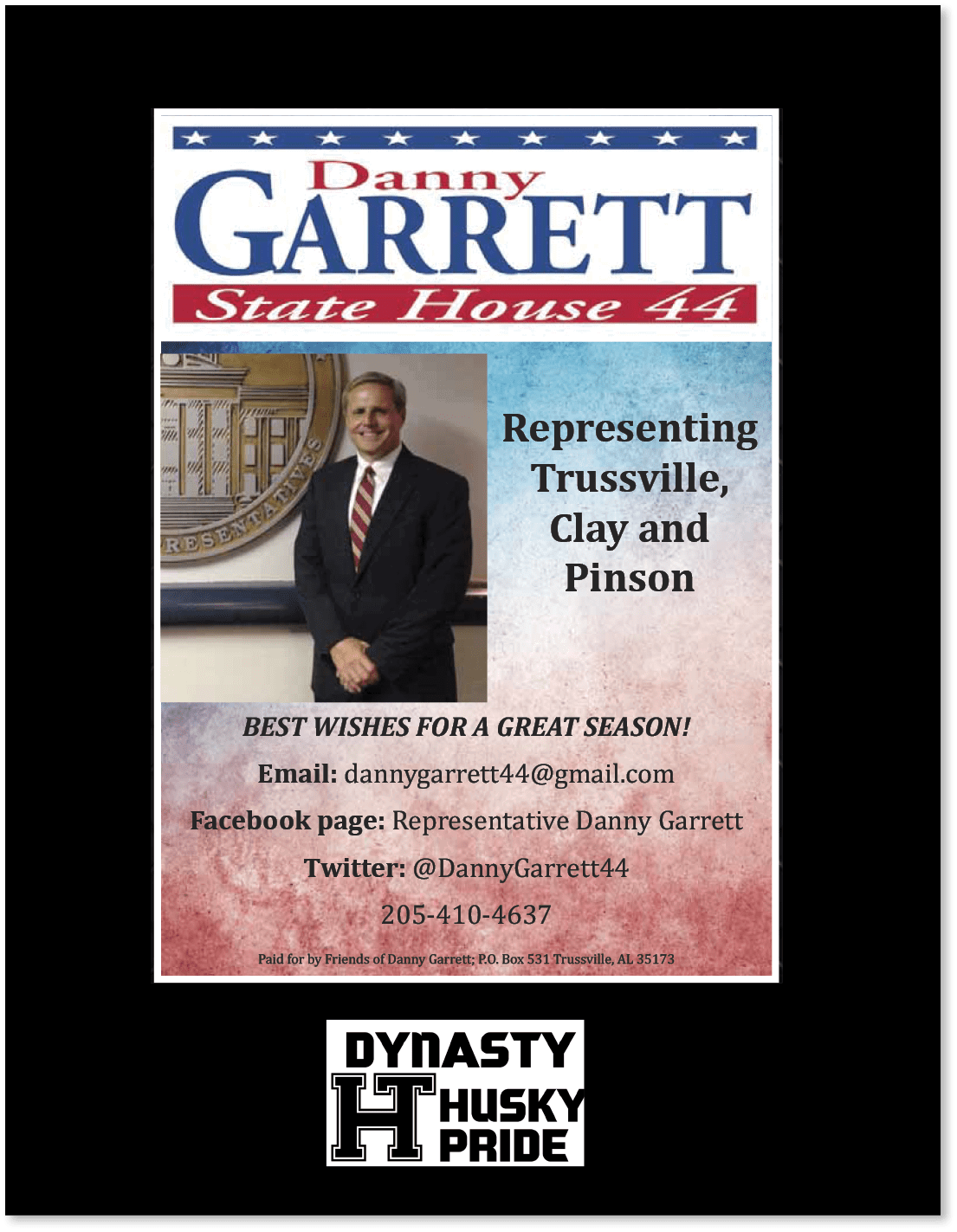 A political candidate named Dan Garrett is running for a seat in the state house. AI generated content