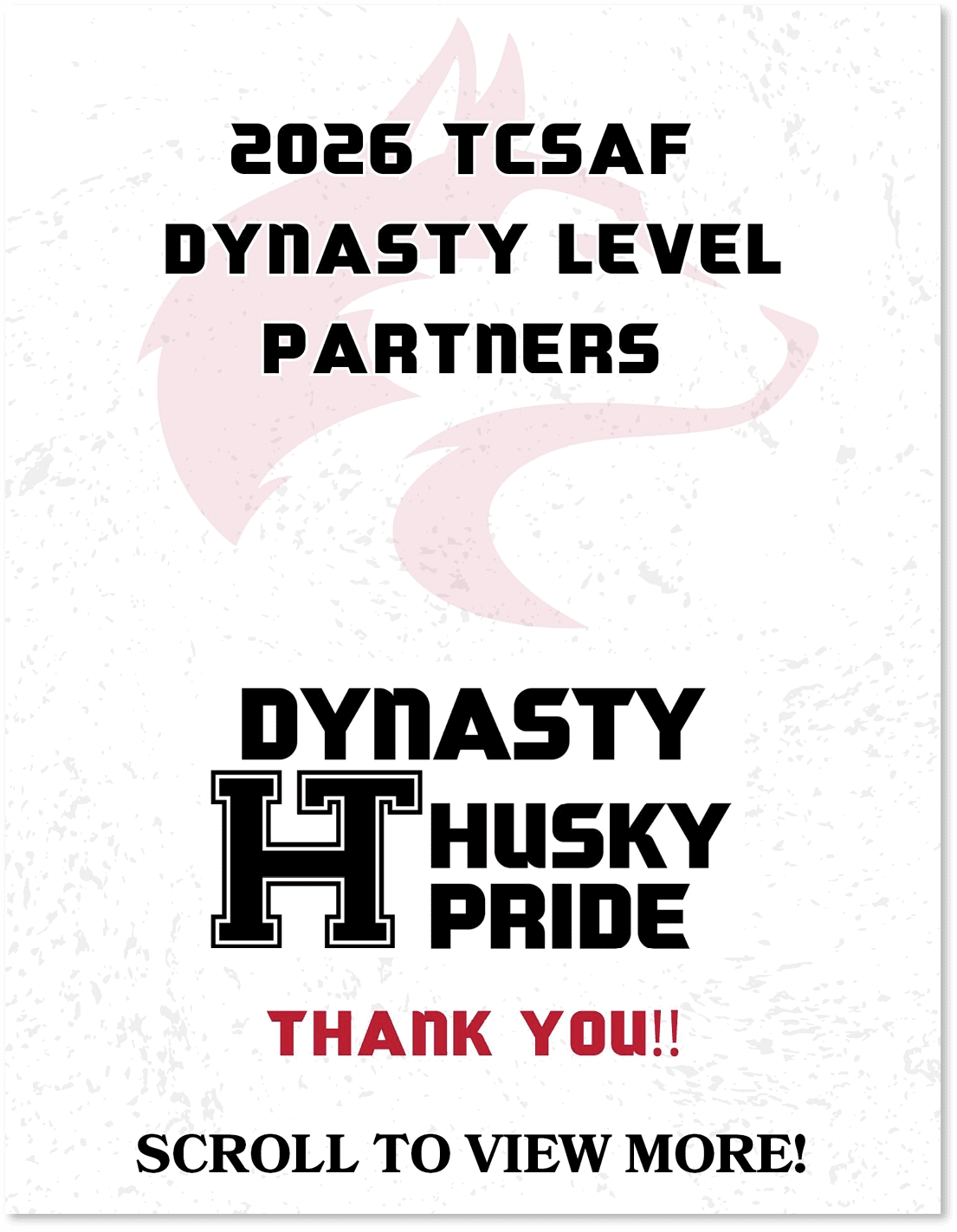 A poster advertising a 2026 TCSA Dynasty Level Partnership. AI generated content