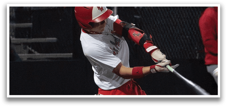 A baseball player in a red and white uniform is swinging a bat at a ball. AI generated content