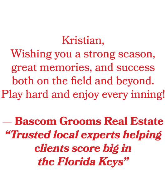  Kristian, Wishing you a strong season, great memories, and success both on the field and beyond. Play hard and enjoy...