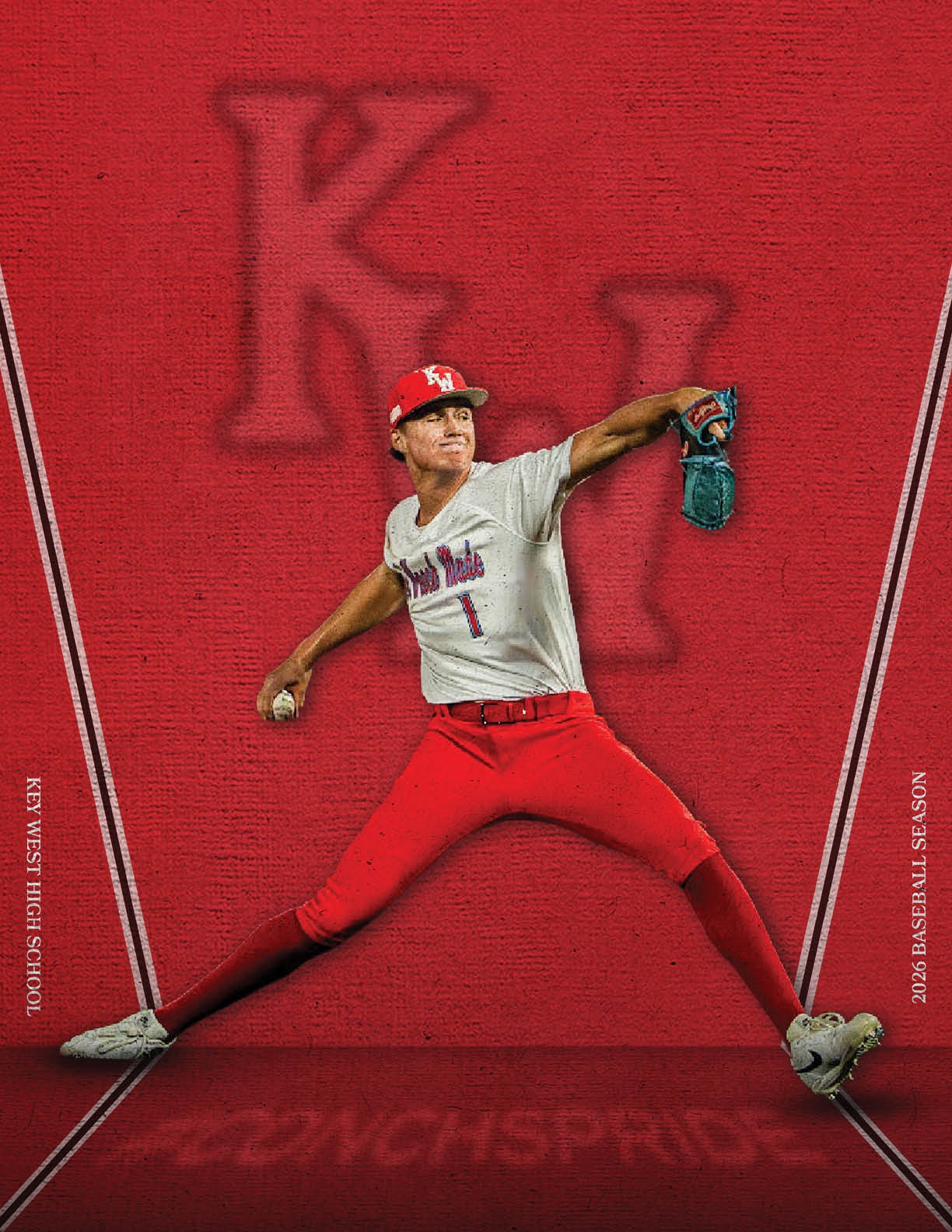 A baseball player in a red uniform is in the process of throwing a ball. AI generated content