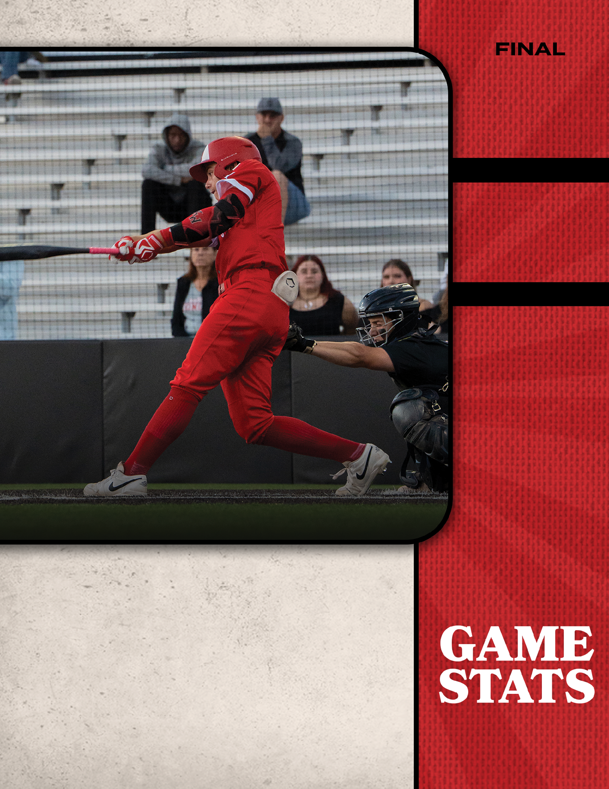 A baseball player swinging a bat. Description generated by AI