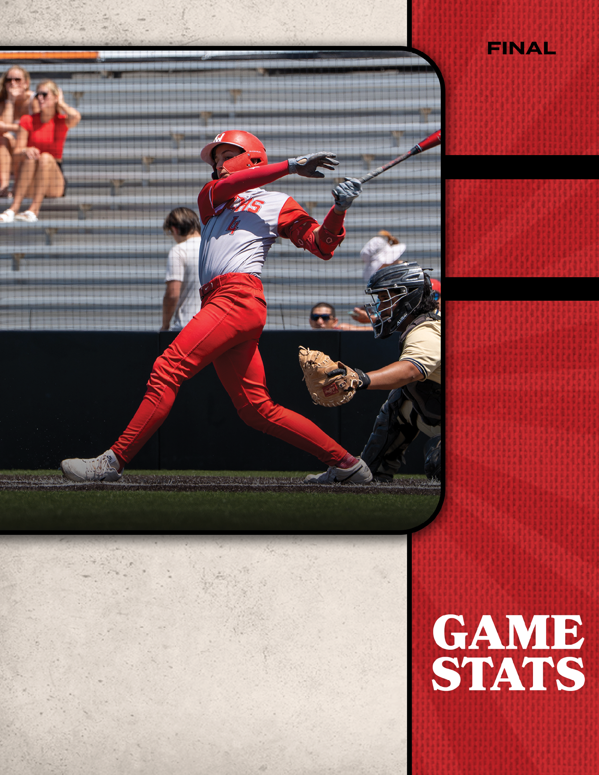 A baseball player swinging a bat. Description generated by AI