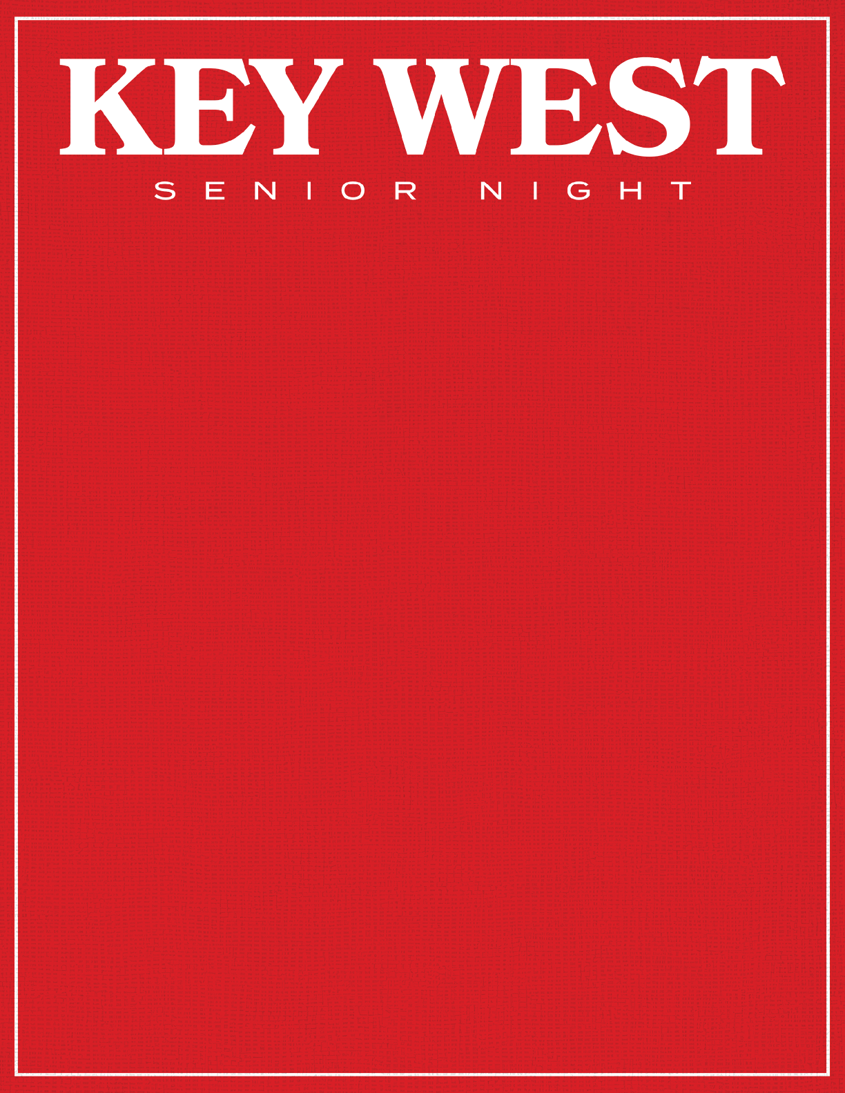 Red background with white lettering. Description generated by AI