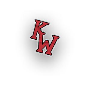 A collection of logos and symbols, including a KW logo, a red and white baseball glove, a red and white baseball, and a red and white baseball bat. AI generated content