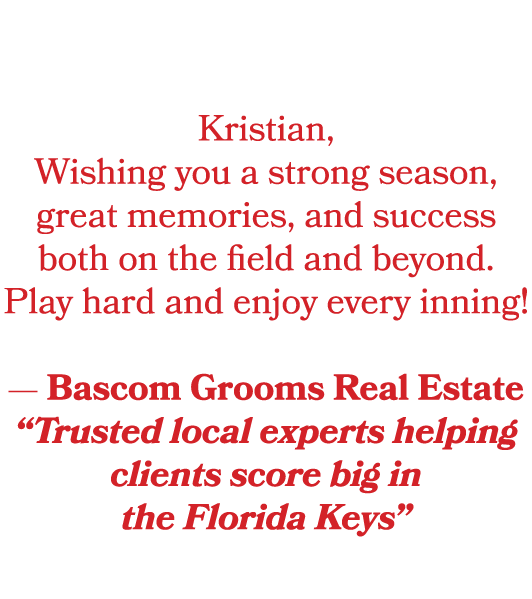  Kristian, Wishing you a strong season, great memories, and success both on the field and beyond. Play hard and enjoy...