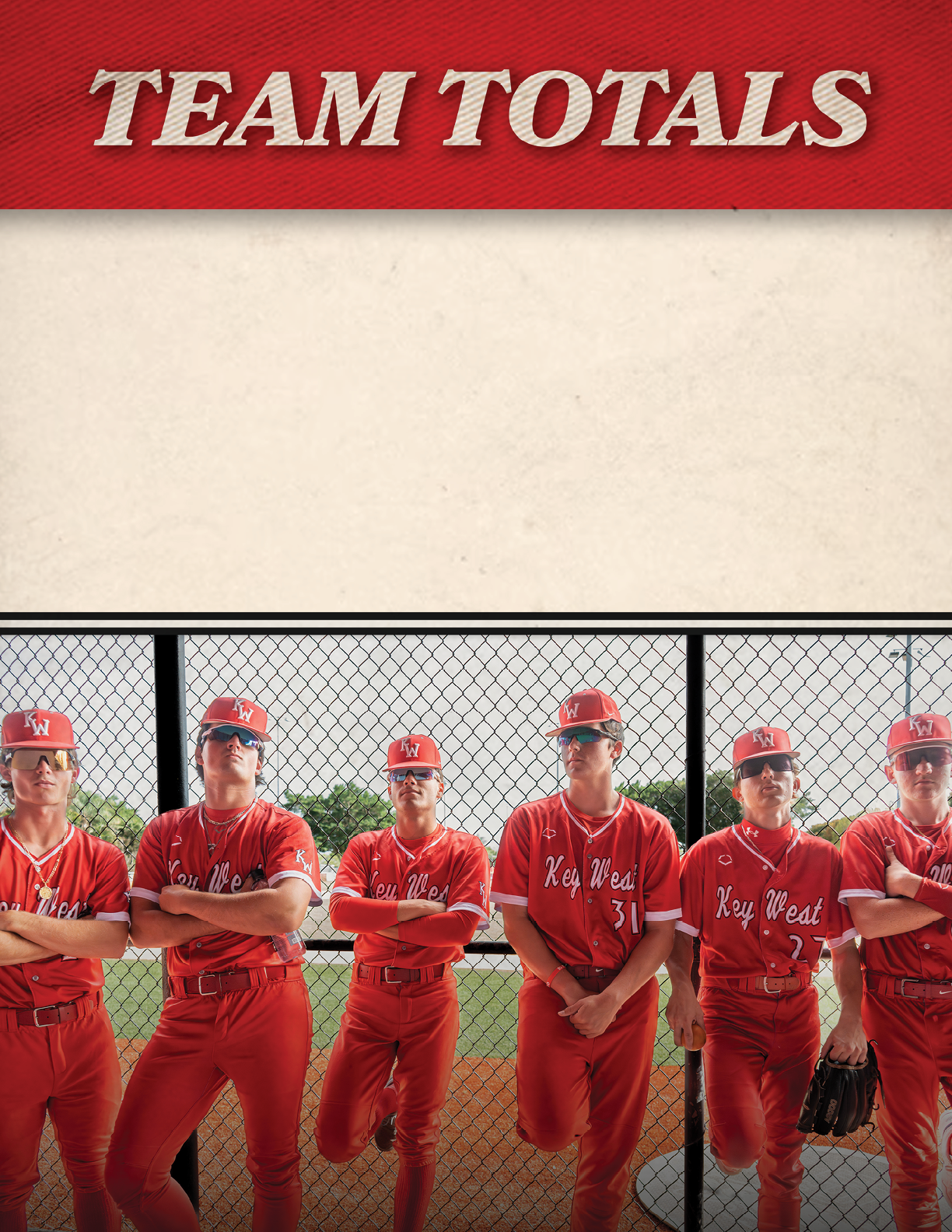 A group of men wearing red baseball uniforms. Description generated by AI