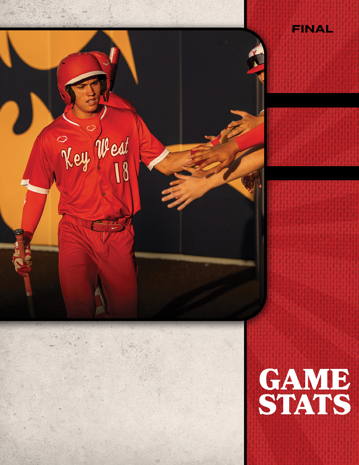 A baseball player wearing a red jersey with the number 19 on it. Description generated by AI