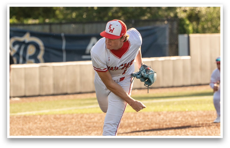 A baseball player is pitching a ball. Description generated by AI