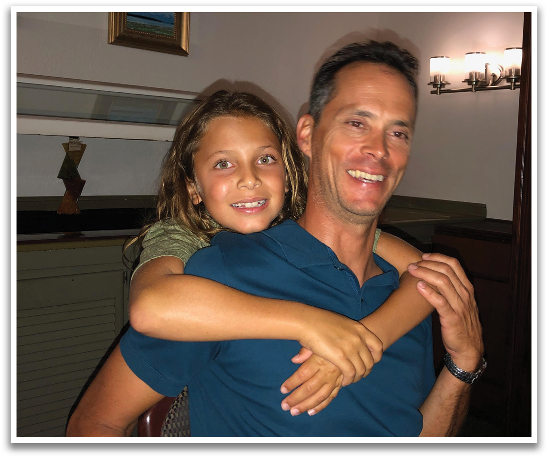A man and a girl are hugging each other. AI generated content