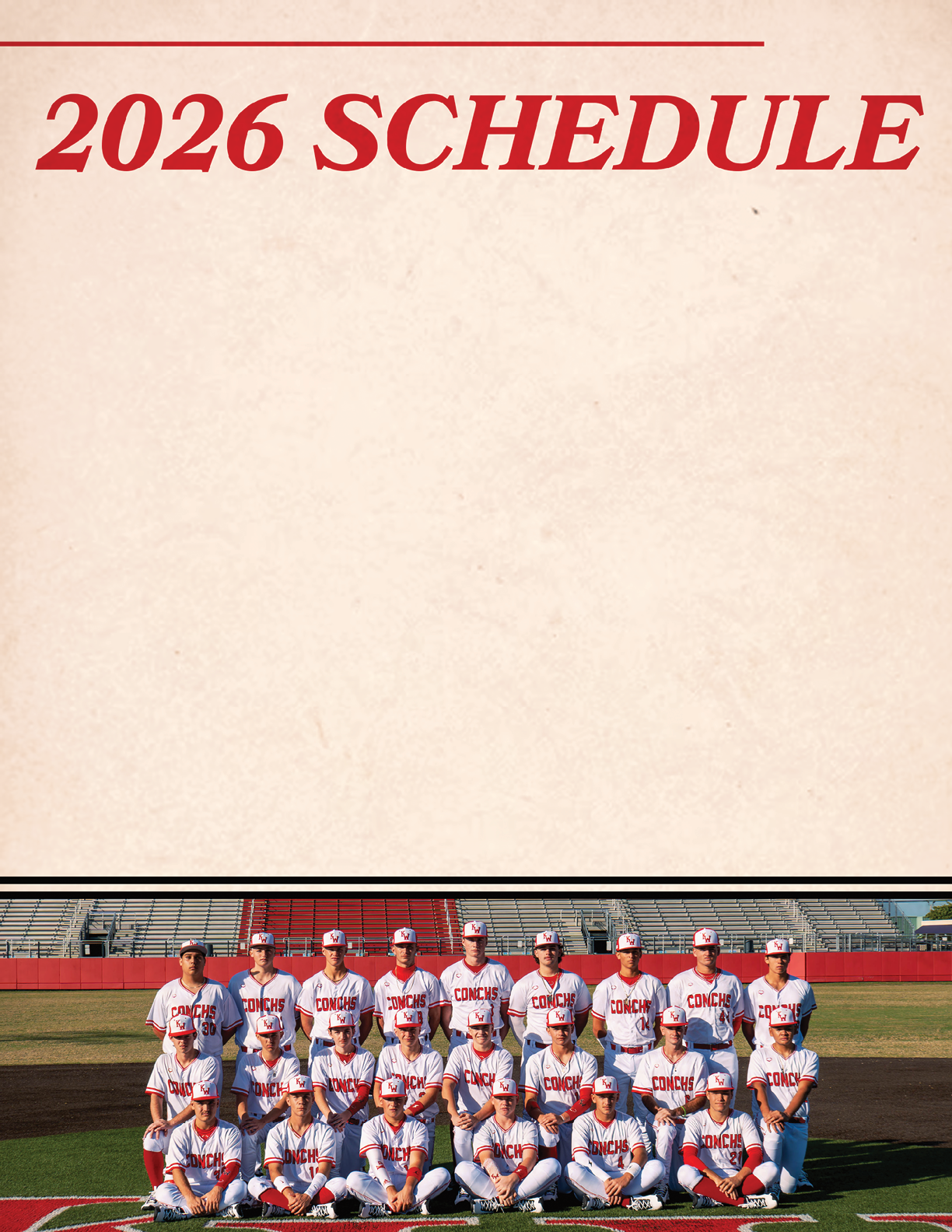 A group of baseball players in red and white uniforms. Description generated by AI