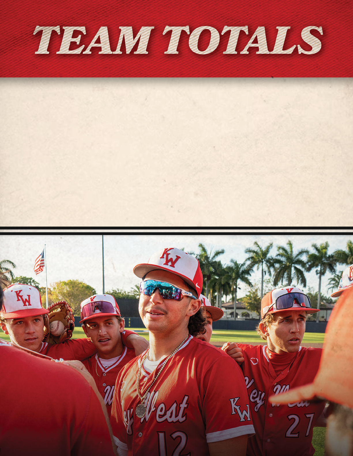 A group of men wearing red shirts and hats. Description generated by AI