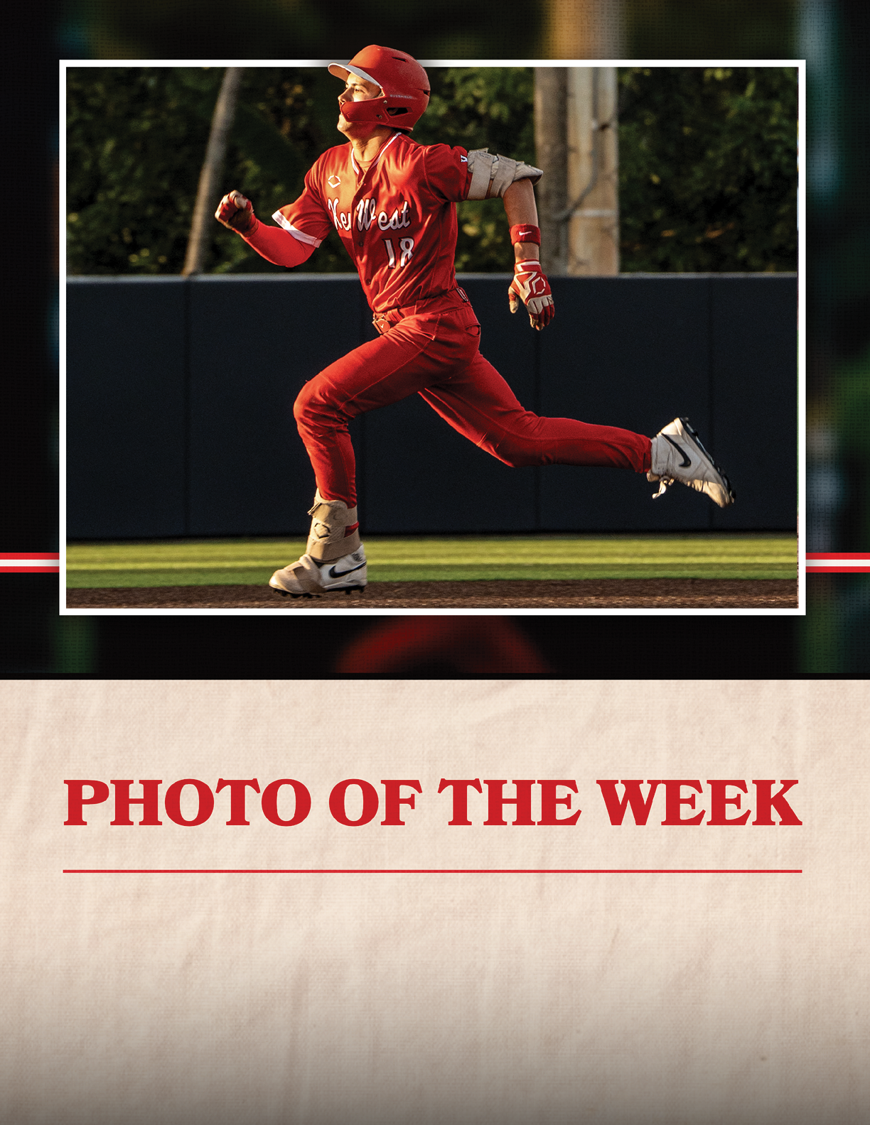 A baseball player running on the field. Description generated by AI