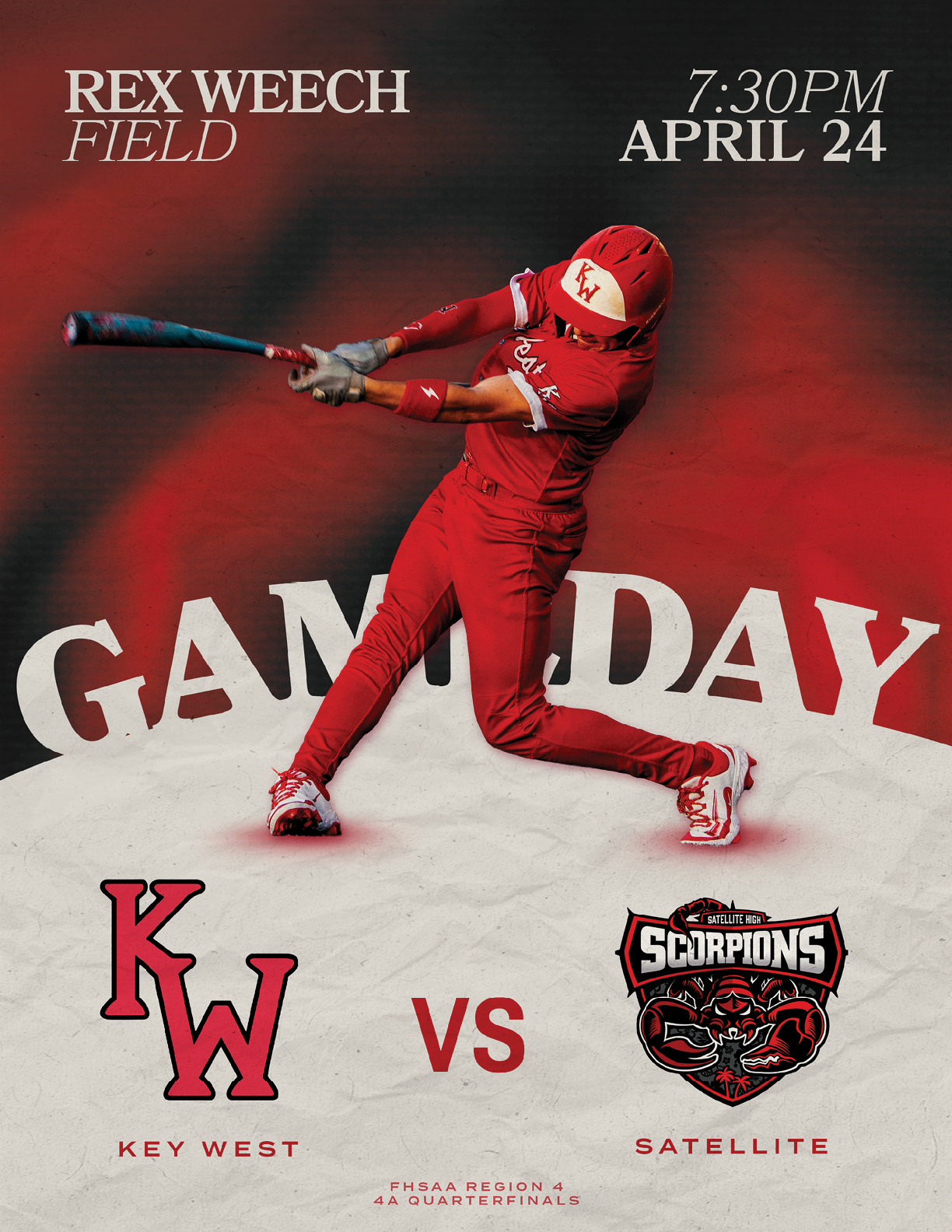A baseball player in a red jersey is swinging a bat. Description generated by AI