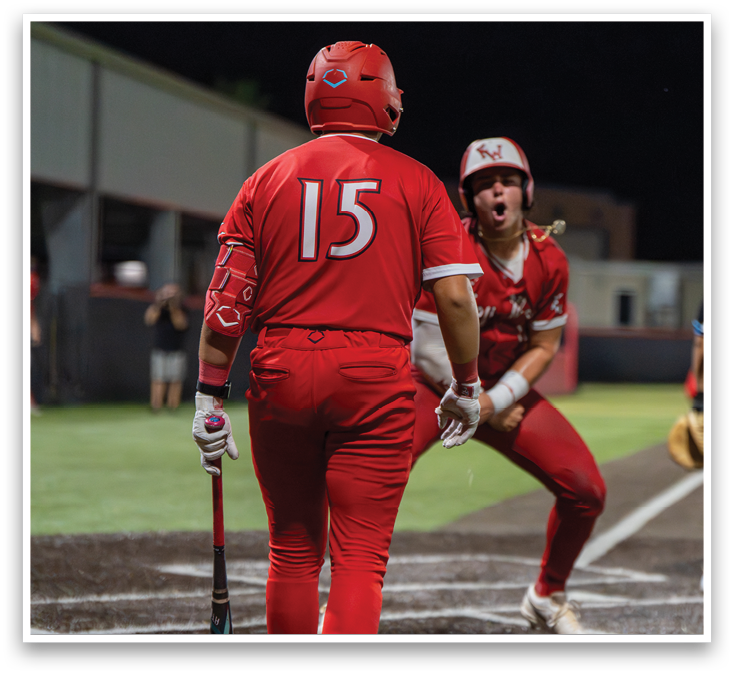 A baseball player with the number 15 on his jersey. Description generated by AI