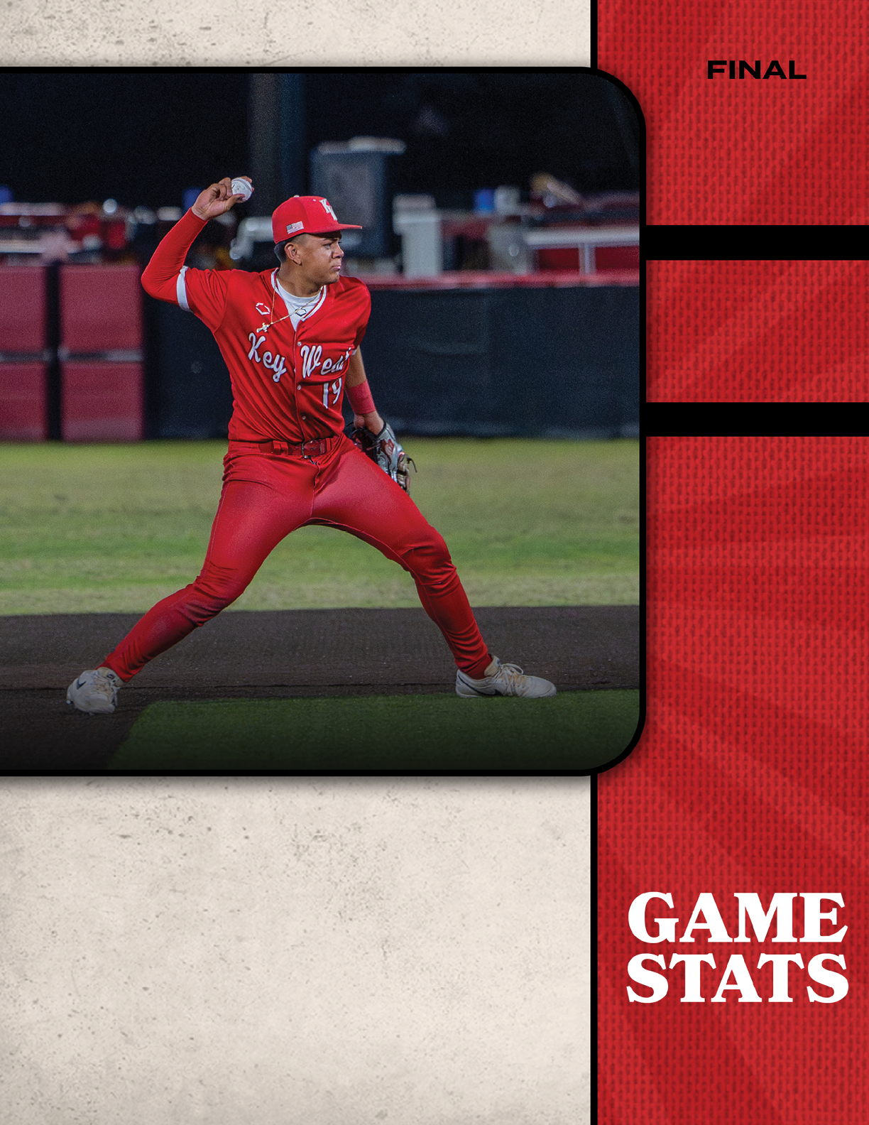 A baseball player in a red jersey and red pants is throwing a ball. Description generated by AI