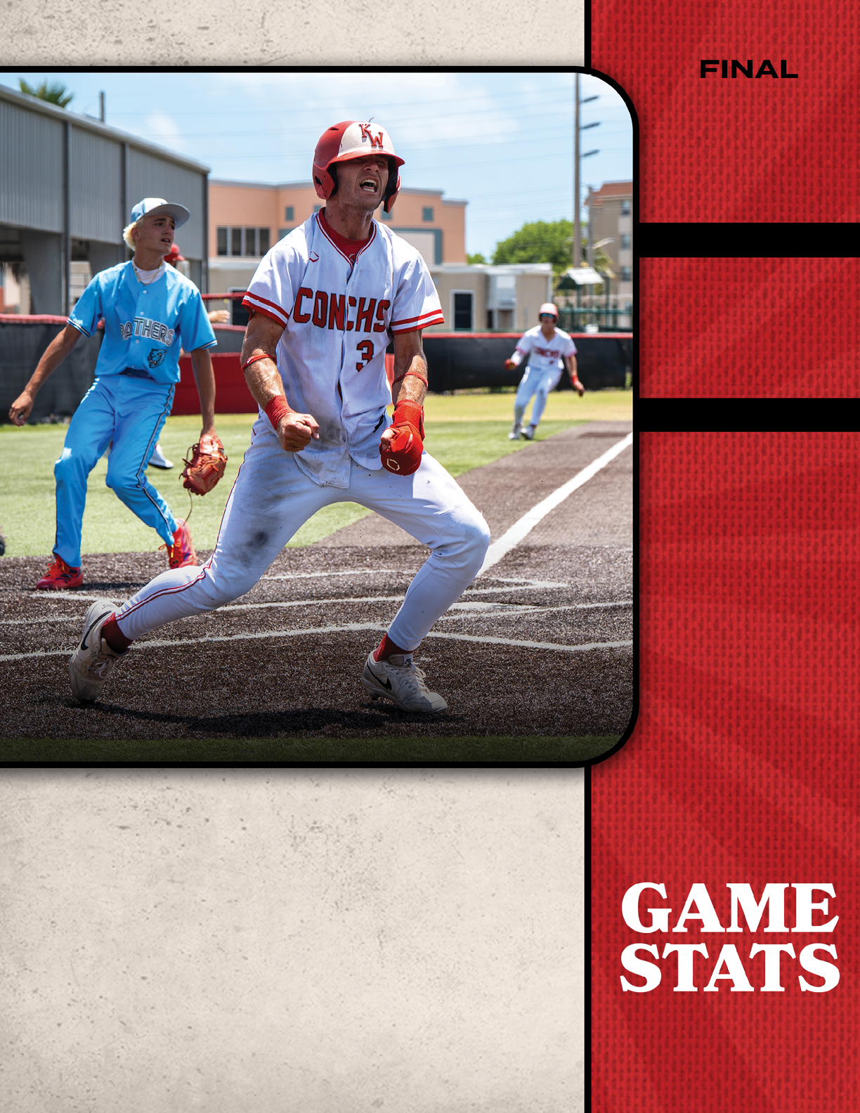 A baseball player in a white uniform with red shoes and red and white gloves. Description generated by AI