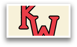 A red and white letter W is displayed on a black background. AI generated content