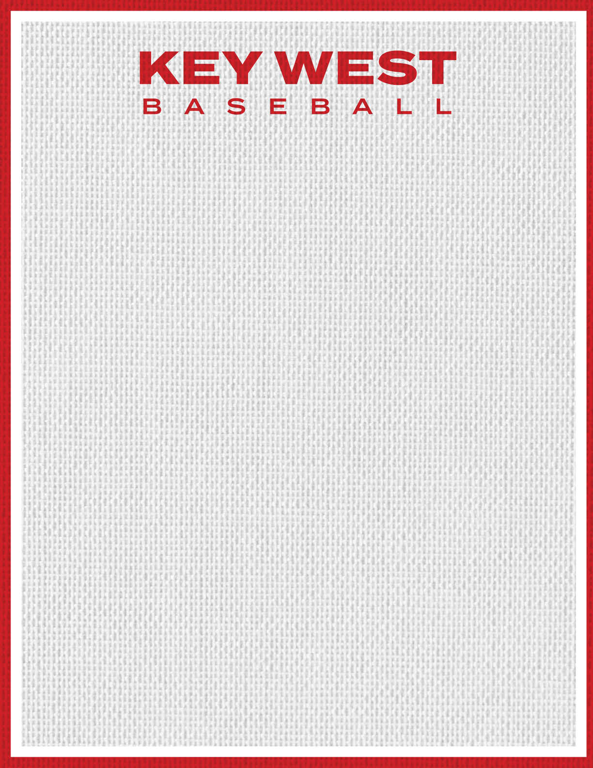 A white baseball with red letters that says “Key West Baseball" on it. AI generated content