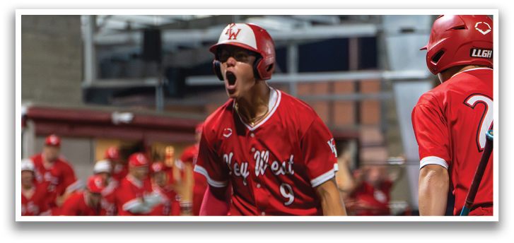 Two baseball players are celebrating on the field. AI generated content