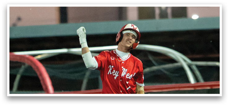 A man in a red baseball uniform is celebrating a victory. AI generated content