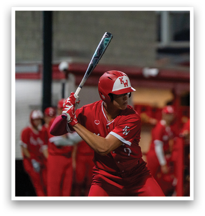 A baseball player in a red uniform is swinging a bat, with a crowd of people watching. AI generated content