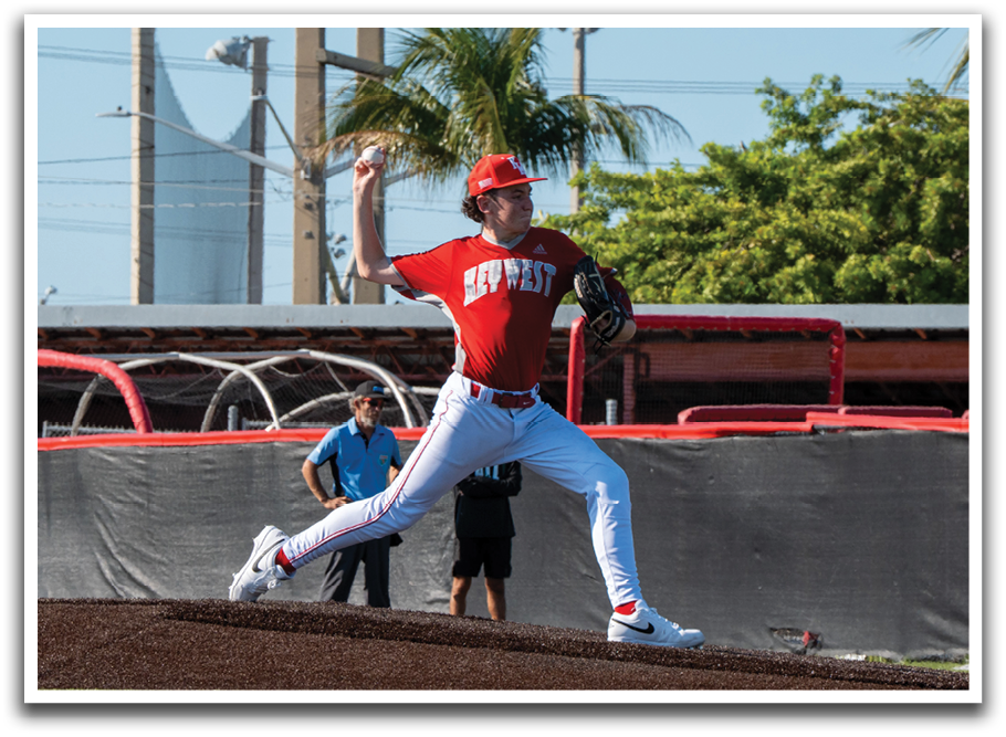 A baseball player in a red shirt and white pants is throwing a ball. AI generated content
