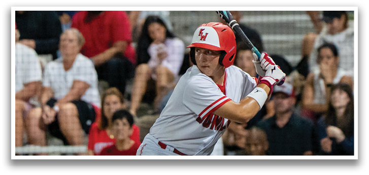 A baseball player in a red helmet and white uniform is swinging a bat, preparing to hit the ball. AI generated content