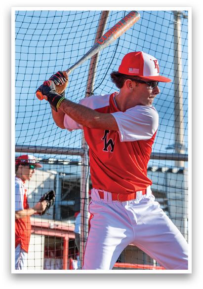 A baseball player is swinging a bat at a ball. AI generated content