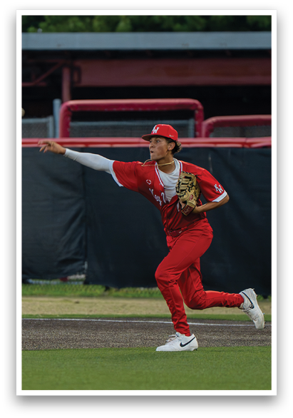 A baseball player in a red uniform is throwing a ball. AI generated content