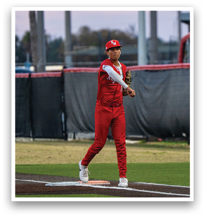 A baseball player in a red uniform is throwing a ball. AI generated content
