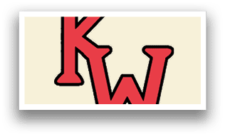 A red and white letter W is displayed on a black background. AI generated content