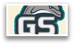 A dolphin logo with a blue and white color scheme. AI generated content