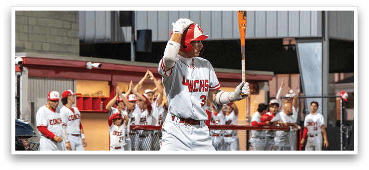A baseball player is holding a bat, ready to swing at a pitch. AI generated content