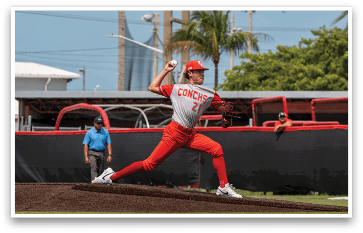 A baseball player in a red uniform is pitching a ball. AI generated content