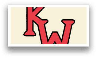 A red and white letter W is displayed on a black background. AI generated content
