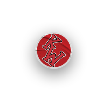 A collection of logos and symbols, including a KW logo, a red and white baseball glove, a red and white baseball, and a red and white baseball bat. AI generated content