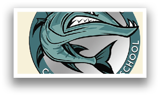 A logo for a school called Coral Reef High School. AI generated content