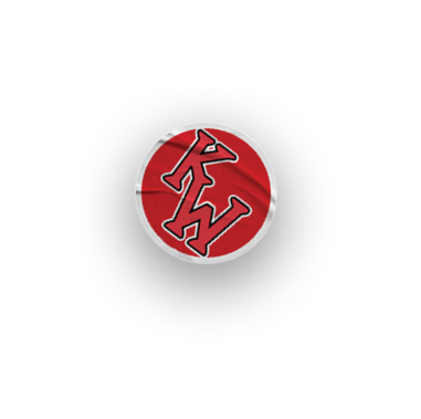 A collection of logos and symbols, including a KW logo, a red and white baseball glove, a red and white baseball, and a red and white baseball bat. AI generated content