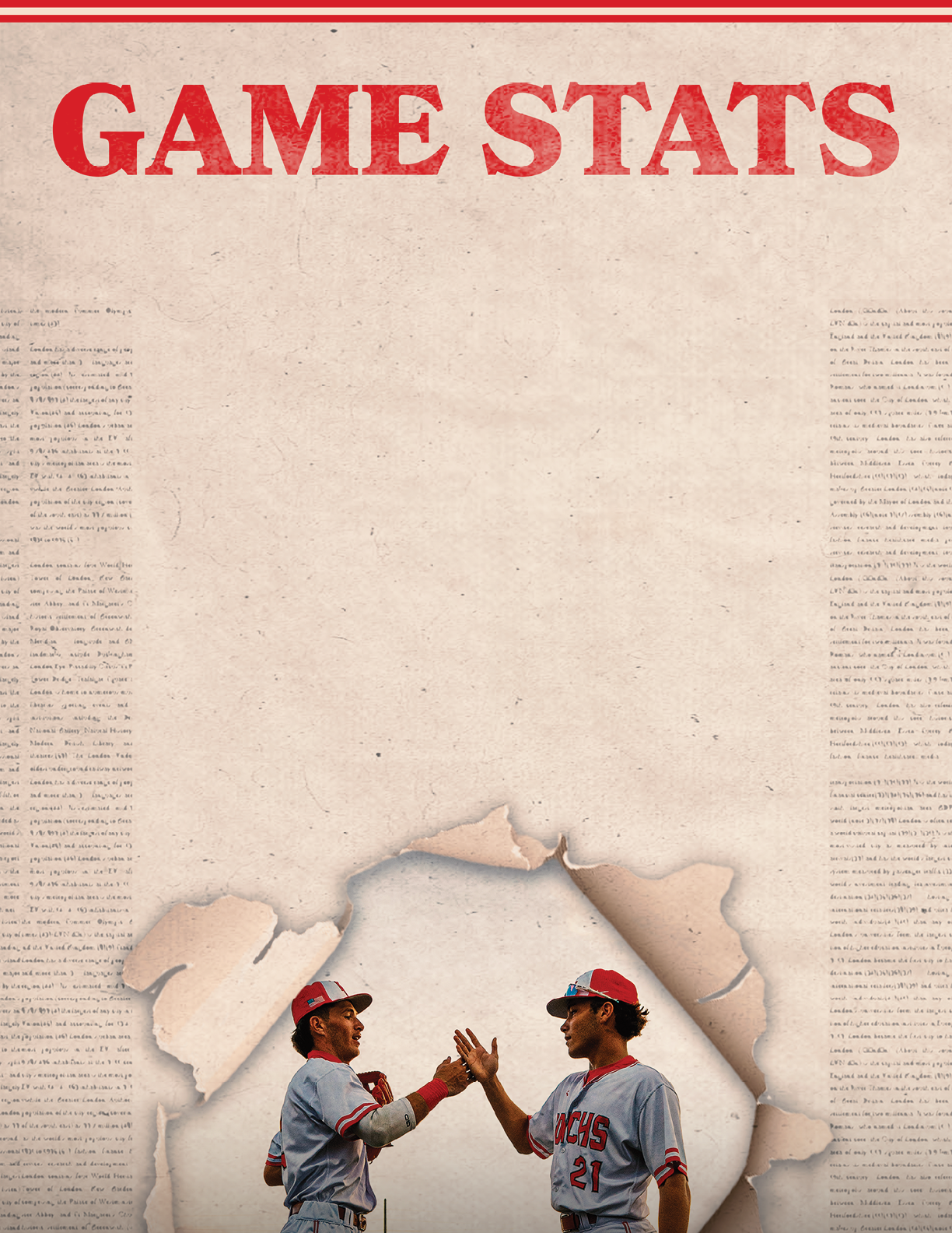 Two baseball players are shown high-fiving each other. AI generated content