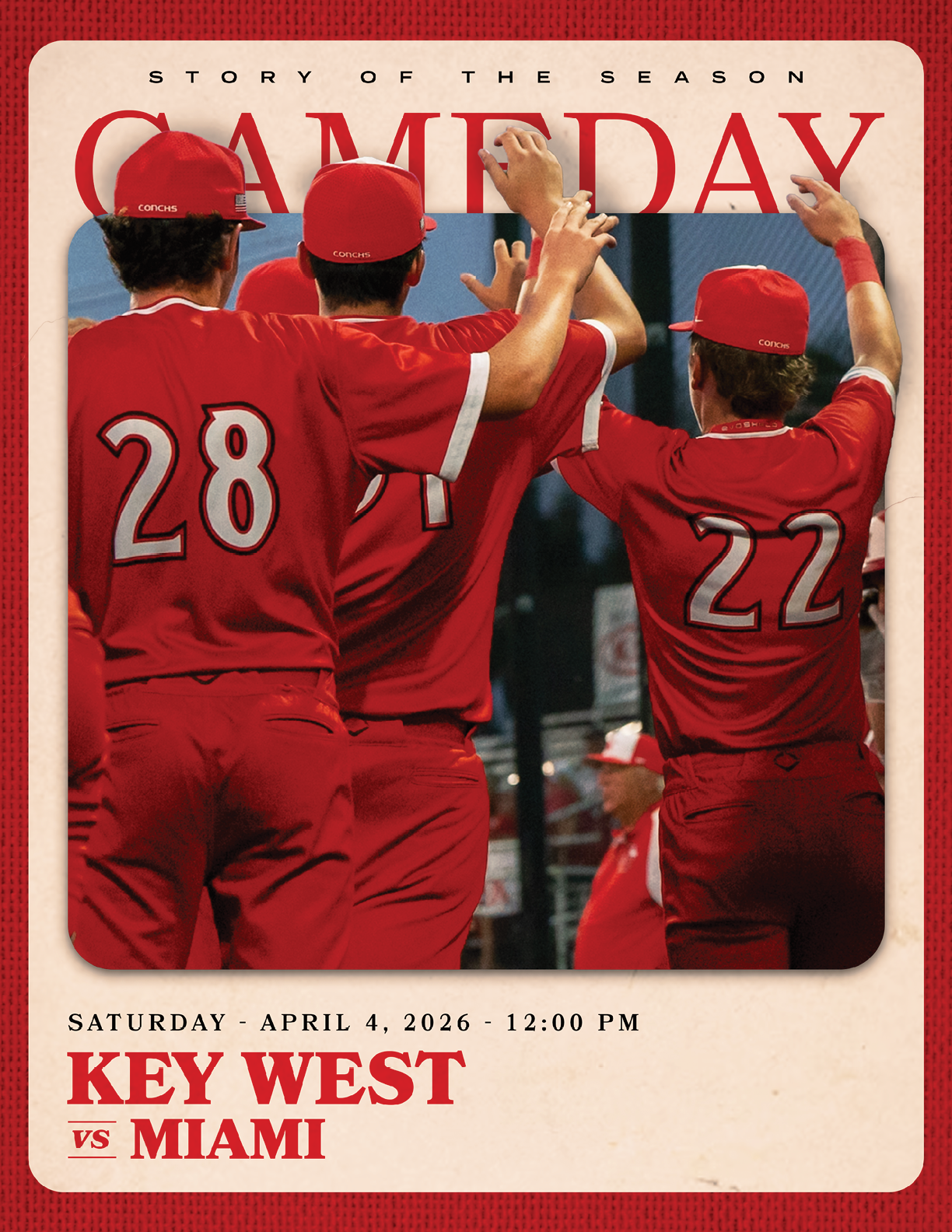 A baseball game is being played in Key West. Description generated by AI
