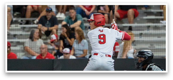 A baseball player is swinging a bat. Description generated by AI