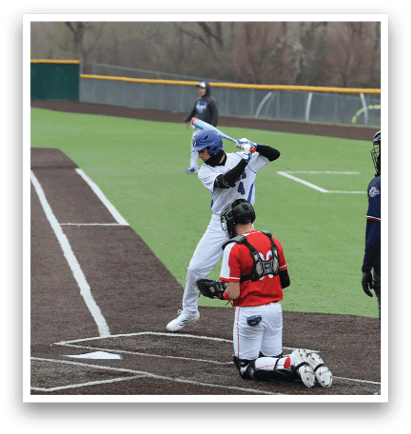A baseball player is swinging a bat at a ball during a game. AI generated content