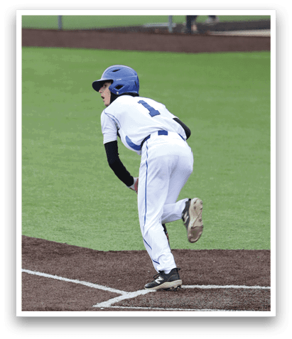 A baseball player is at bat, ready to swing at the ball. AI generated content
