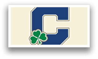A logo for a college sports team with a shamrock and the letter C. AI generated content