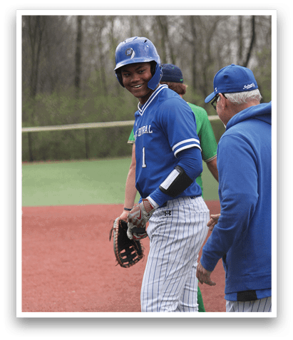Three people are standing on a baseball field, engaged in conversation. One of the individuals is holding a baseball glove. AI generated content