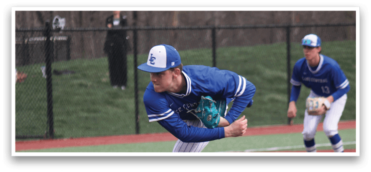 A baseball player is bending over on the field, wearing a blue and white uniform. Another player is standing nearby, also wearing a blue and white uniform. AI generated content