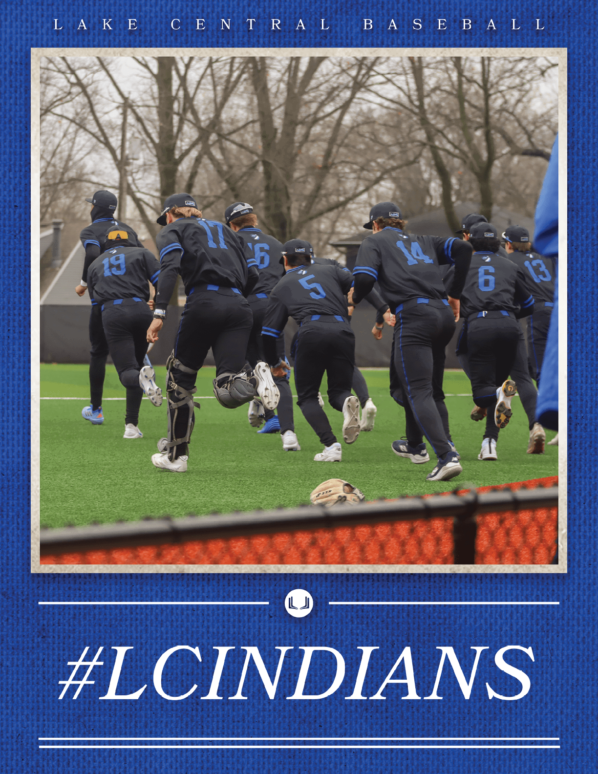 Baseball players wearing black uniforms and blue numbers on the back. AI generated content