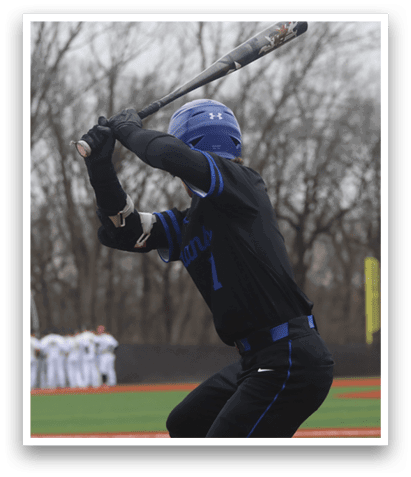 A baseball player in a black shirt and blue helmet is swinging a bat, attempting to hit a ball. AI generated content