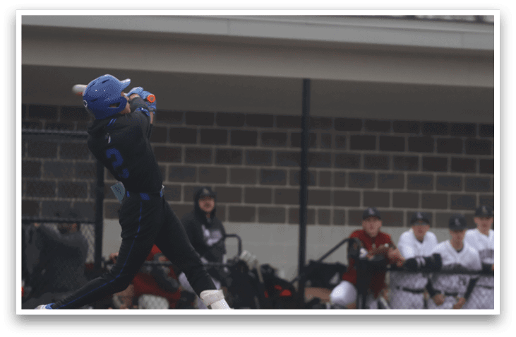 A baseball player is swinging a bat, attempting to hit a ball. AI generated content